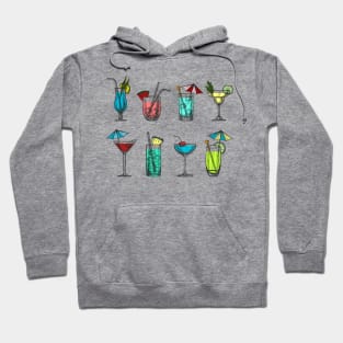 Cocktail Set hand Drawn Hoodie